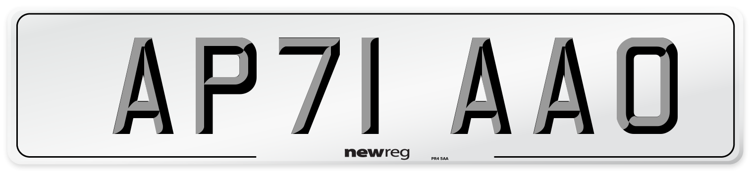 AP71 AAO Number Plate from New Reg